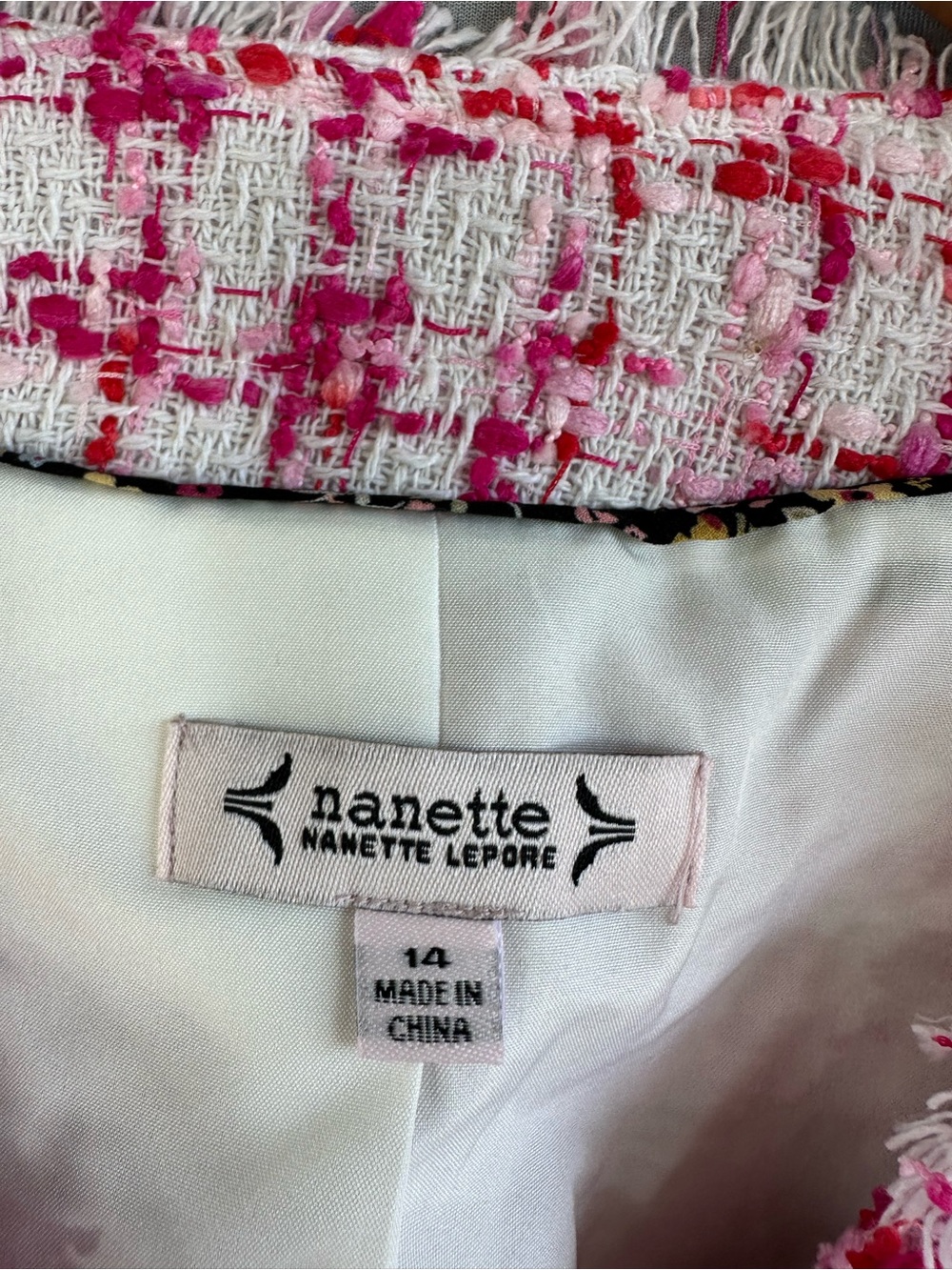 Nanette Lepore Tweed Blazer Jacket Size 14 - Picture 6 of 9
